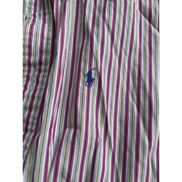 RALPH LAUREN Mens Vintage Classic Striped Long Sleeve Button Down Shirt Sz 16 L - Picture 6 of 8